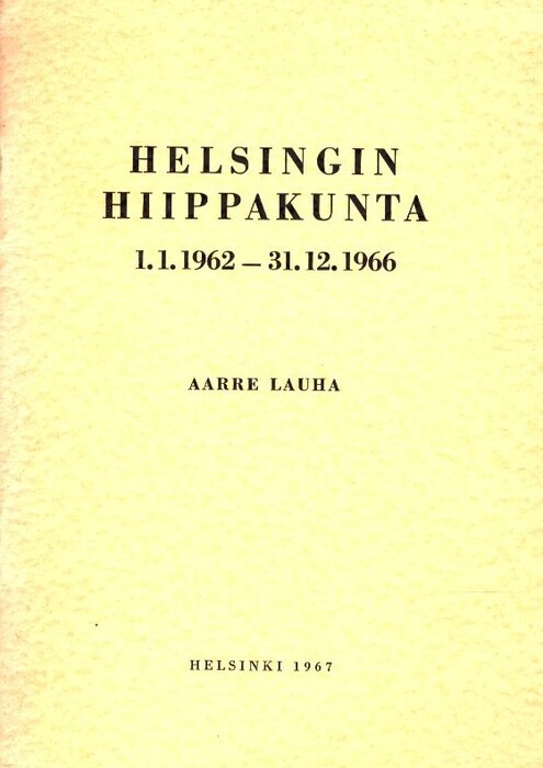 Aarre Lauha Helsingin hiippakunta 19621966